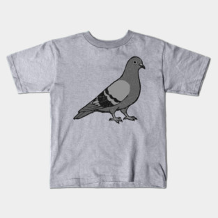 City Pigeon – Minimalist Urban Bird Kids T-Shirt