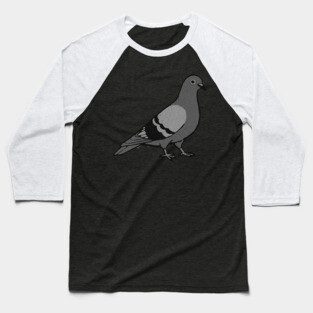 City Pigeon – Minimalist Urban Bird Baseball T-Shirt
