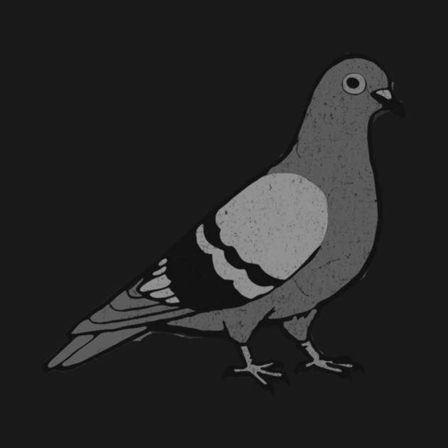 City Pigeon – Minimalist Urban Bird by DonWillisJrArt