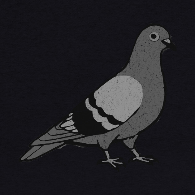 City Pigeon – Minimalist Urban Bird by DonWillisJrArt