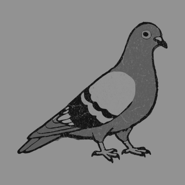City Pigeon – Minimalist Urban Bird by DonWillisJrArt