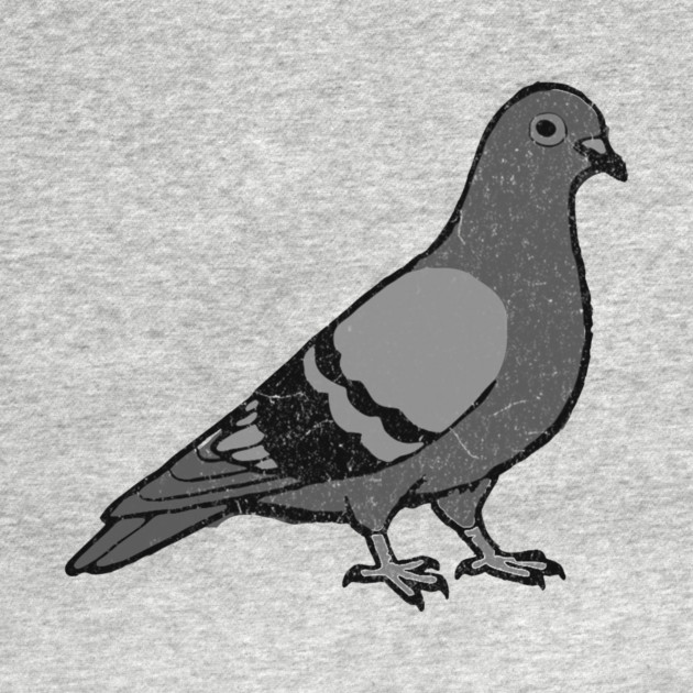 City Pigeon – Minimalist Urban Bird by DonWillisJrArt