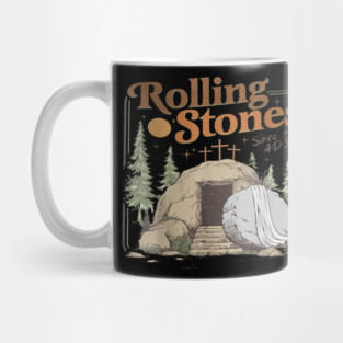 The Stone Was Rolled Away He Alive Retro Christian Easter Mug