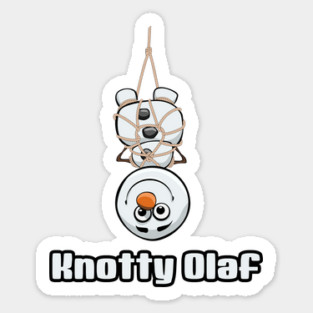 Knotty Snowman Sticker