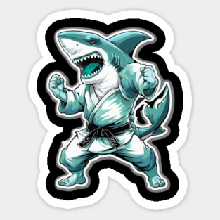 Karate Shark Sticker