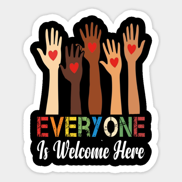 Everyone is welcome here Magnet by Silly Me Studio