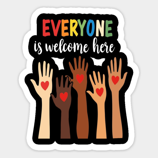 Everyone is welcome here Magnet by Silly Me Studio