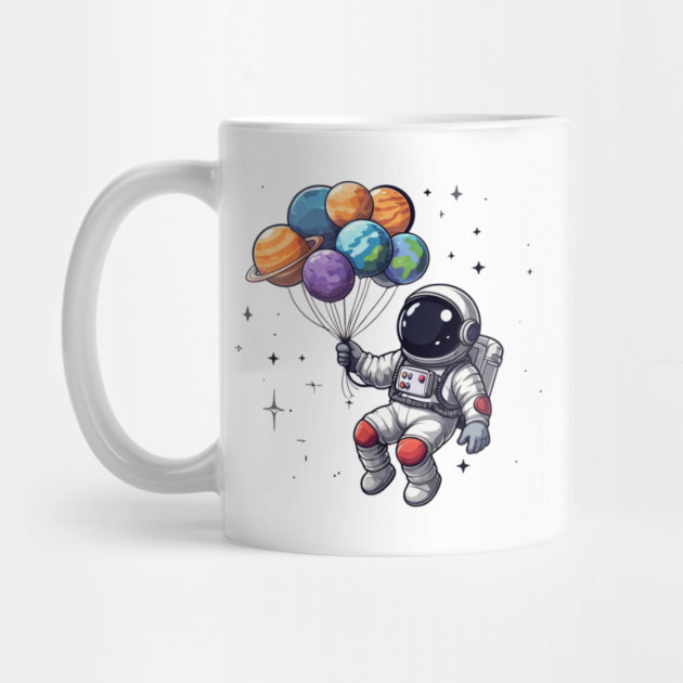 Astronaut Holding Planets by Creatifly Graphic Tees