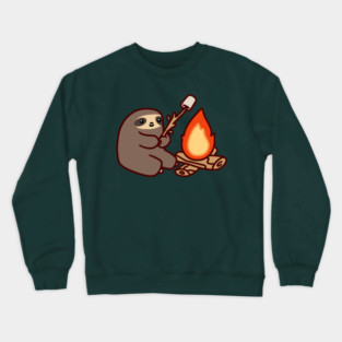Campfire Sloth Crewneck Sweatshirt