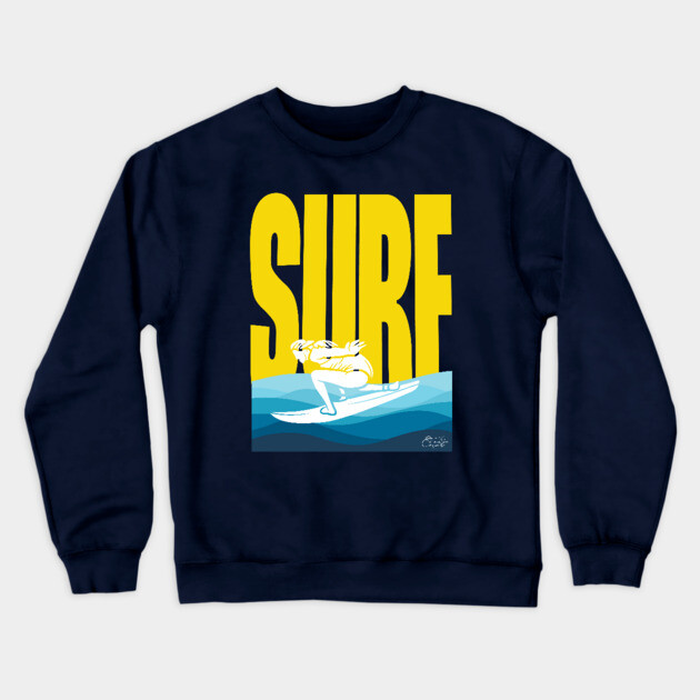 Surf Crewneck Sweatshirt by Timeless Chaos