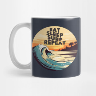 Eat Sleep Surf Repeat Mug
