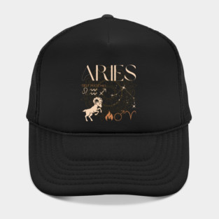 Aries Zodiac Sign Compatibility Astrology Design Hat
