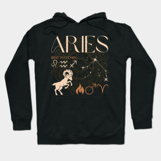 Aries Zodiac Sign Compatibility Astrology Design Hoodie