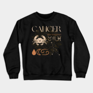 Cancer Horoscope Sign Celestial Zodiac Art Crewneck Sweatshirt
