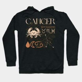 Cancer Horoscope Sign Celestial Zodiac Art Hoodie