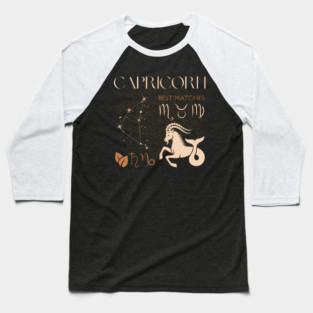 Capricorn Zodiac Sign Horoscope Celestial Art Baseball T-Shirt