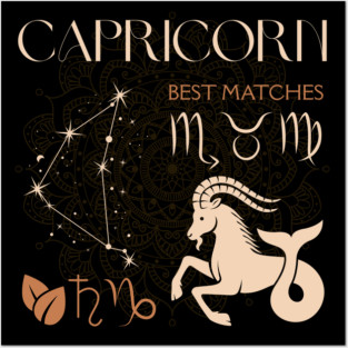 Capricorn Zodiac Sign Horoscope Celestial Art Posters and Art