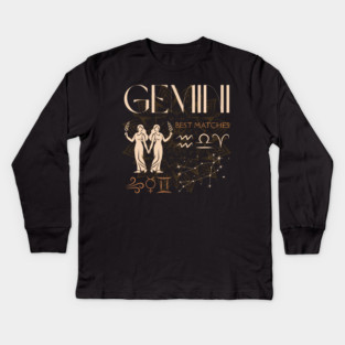 Gemini Zodiac Compatibility Horoscope Star Sign Kids Long Sleeve T-Shirt
