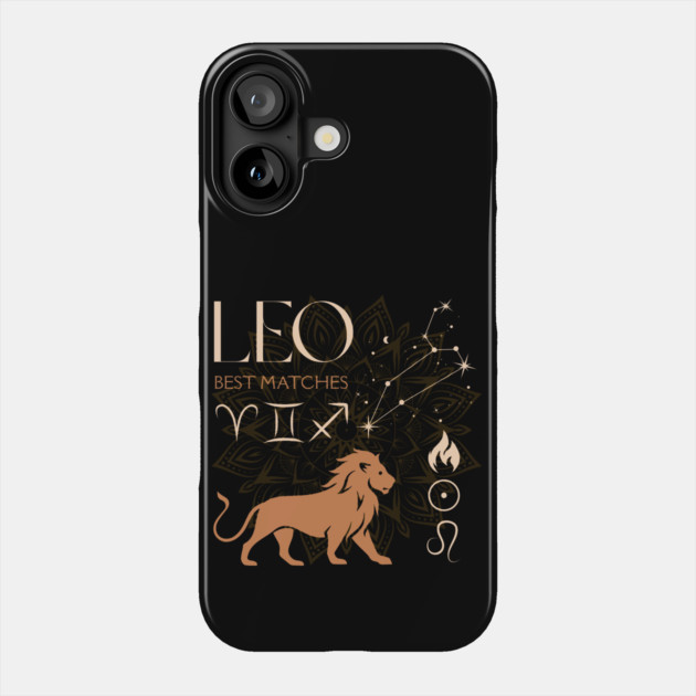 Leo Zodiac Horoscope Fire Sign Astrology Design Phone Case by TuncGK