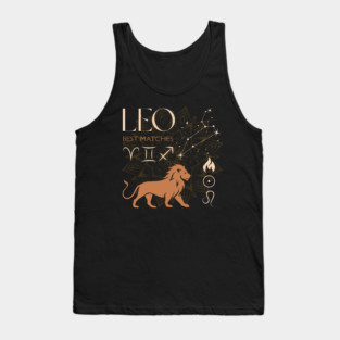 Leo Zodiac Horoscope Fire Sign Astrology Design Tank Top