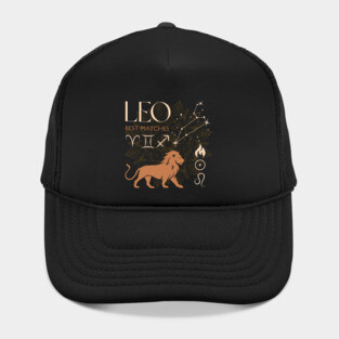 Leo Zodiac Horoscope Fire Sign Astrology Design Hat
