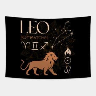 Leo Zodiac Horoscope Fire Sign Astrology Design Tapestry
