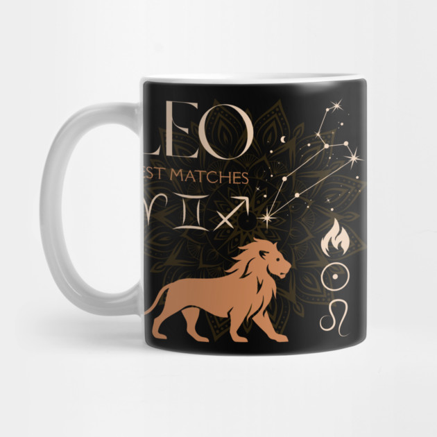 Leo Zodiac Horoscope Fire Sign Astrology Design by TuncGK