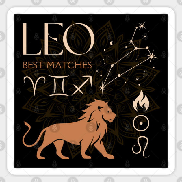 Leo Zodiac Horoscope Fire Sign Astrology Design Sticker by TuncGK