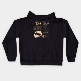 Pisces Horoscope Sign Celestial Zodiac Art Kids Hoodie