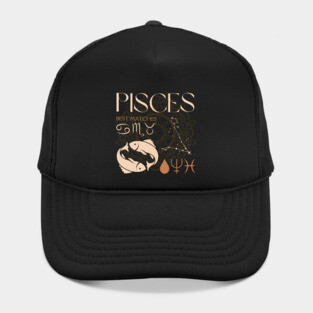 Pisces Horoscope Sign Celestial Zodiac Art Hat