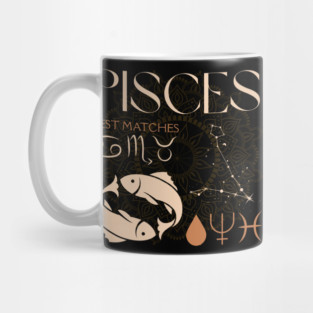 Pisces Horoscope Sign Celestial Zodiac Art Mug