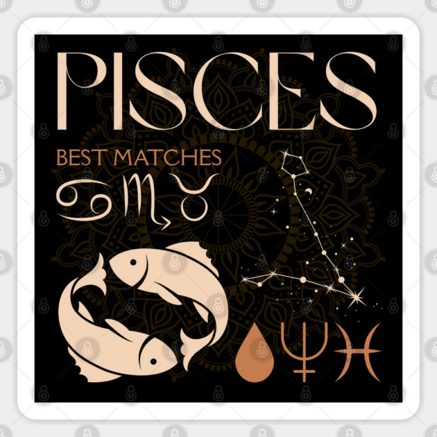 Pisces Horoscope Sign Celestial Zodiac Art Sticker by TuncGK