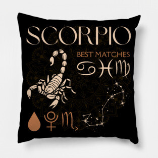 Scorpio Horoscope Sign Celestial Zodiac Art Pillow