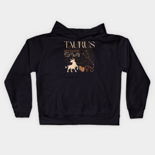 Taurus Horoscope Compatibility Celestial Zodiac Art Kids Hoodie