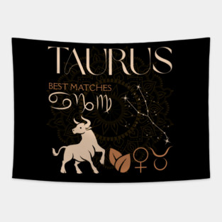 Taurus Horoscope Compatibility Celestial Zodiac Art Tapestry