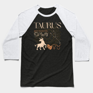 Taurus Horoscope Compatibility Celestial Zodiac Art Baseball T-Shirt