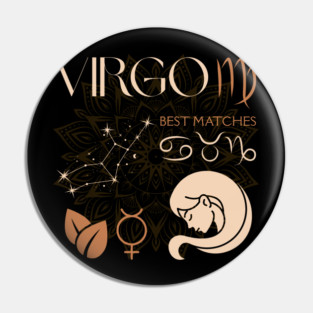 Virgo Zodiac Sign Compatibility Celestial Design Pin