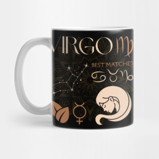 Virgo Zodiac Sign Compatibility Celestial Design Mug