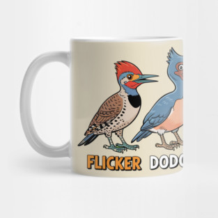 Flicker Dodo Titmouse Funny Anti Trump Bird Pun Political Humor Design Mug
