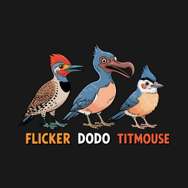 Flicker Dodo Titmouse Funny Anti Trump Bird Pun Political Humor Design by ArtistTee ⭐⭐⭐⭐⭐
