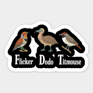 Flicker-Dodo-Titmouse-Funny-Anti-Trump-Bird-Pun-Humor Magnet