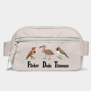 Flicker Dodo Titmouse Funny Anti Trump Bird Pun Political Humor Design Bag