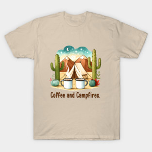 COFFEE AND CAMPFIRES T-Shirt