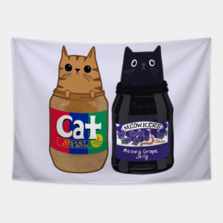 It's Peanut Butter Kitty Time Cats Tapestry