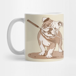 Vintage Style Bulldog Golfer with Putter Mug
