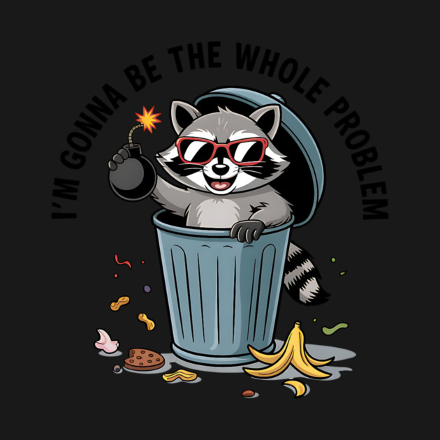 Funny Raccoon I'm Gonna Be The Whole Problem Chaos Meme Retro by ArtistTee ⭐⭐⭐⭐⭐