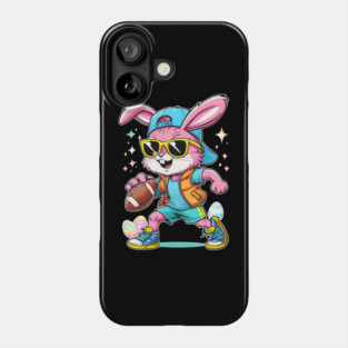 Easter Sport Happy Easter Bunny Playing American Football Kids Boys Phone Case