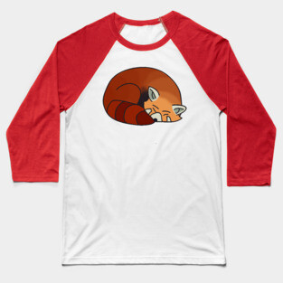 Sleepy Red Panda Baseball T-Shirt