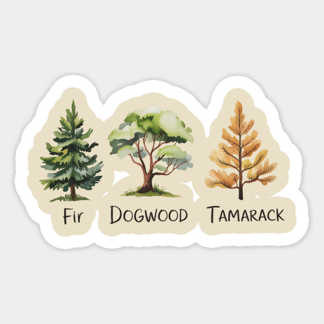 Subtle Anti Trump Fir Dogwood Tamarack Funny Tree Pun Political Nature Design Sticker by ArtistTee ⭐⭐⭐⭐⭐