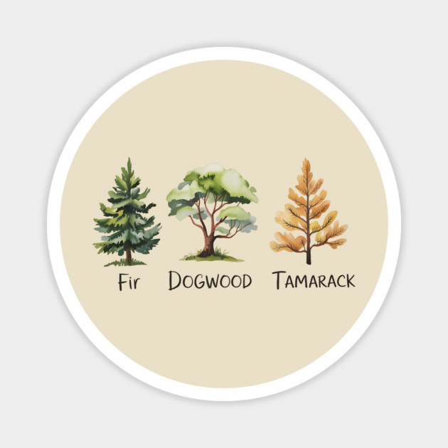 Subtle Anti Trump Fir Dogwood Tamarack Funny Tree Pun Political Nature Design Magnet by ArtistTee ⭐⭐⭐⭐⭐